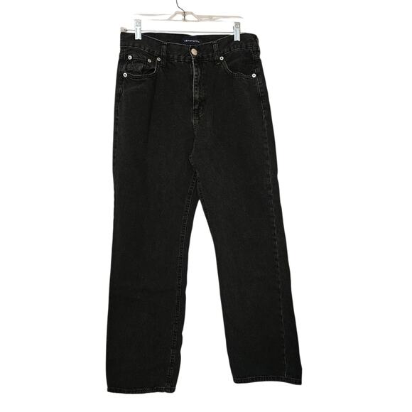 Aeropostale 90s Baggy Black Denim Jeans Women's Size 8 Excellent High Rise - Picture 1 of 6